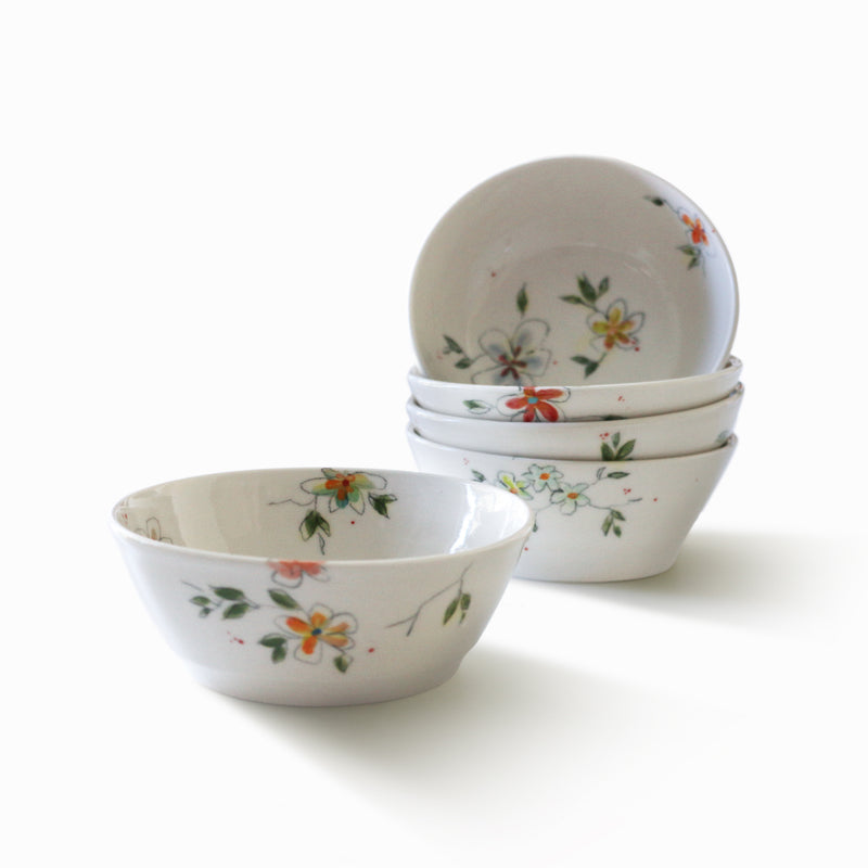 Bol à soupe en porcelaine - Collection Fleurie