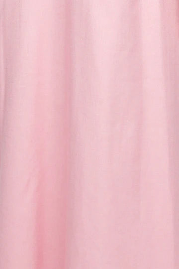 Chemise de nuit longue  - Flanelle Rose - 100% coton brossé