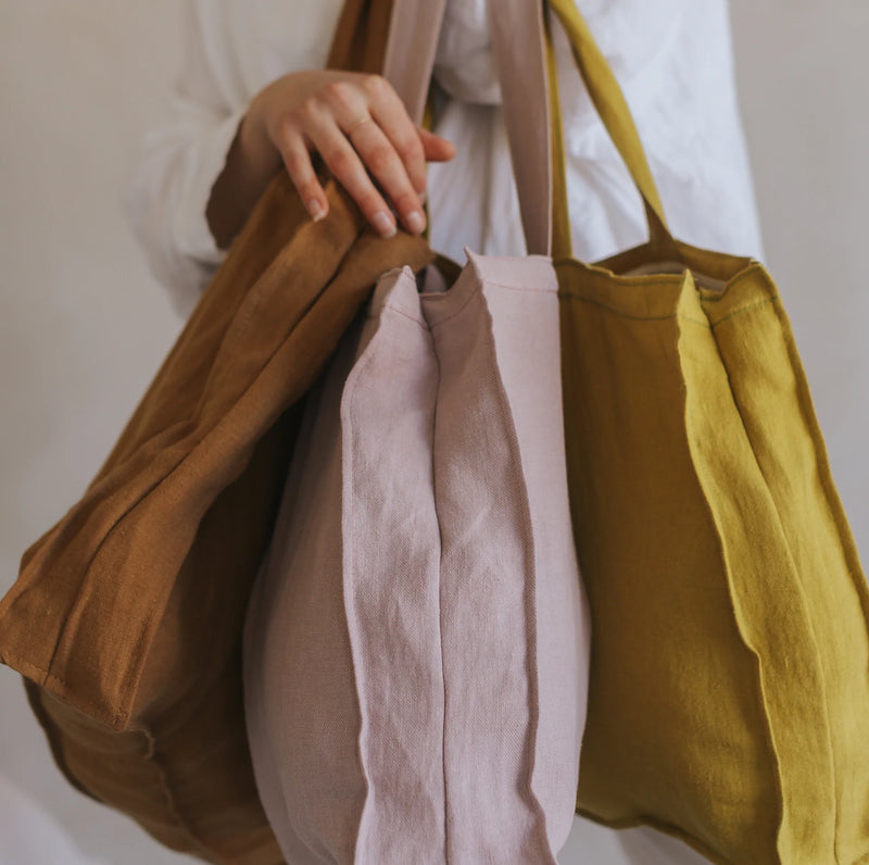 Sac en lin - Rose pâle